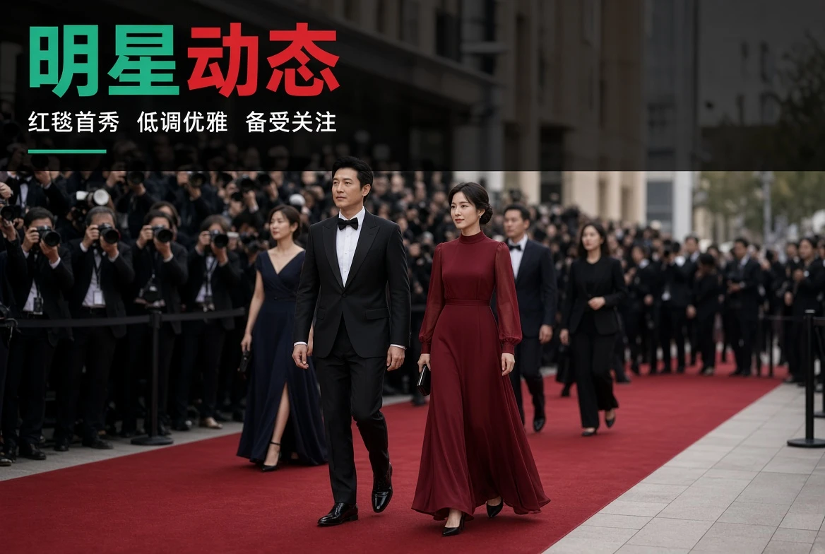 明星公开活动与作品动态主题视觉